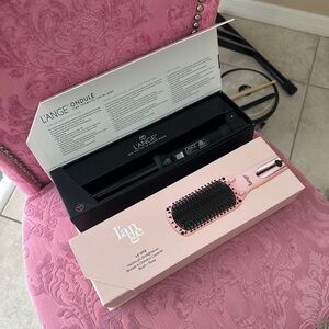 Lange ondule 25mm tourmaline curling wand NEW and Le VIte ceramic brush